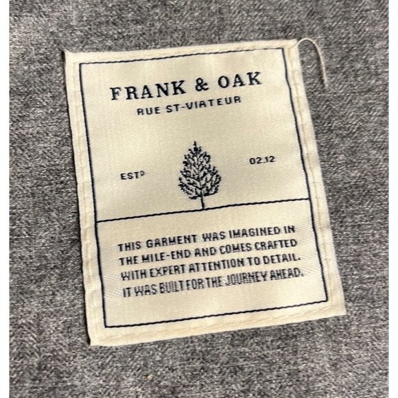 Frank & Oak Mens Quilted Jacket XL Outerwear Polyester/Nylon Blend black - Picture 5 of 12